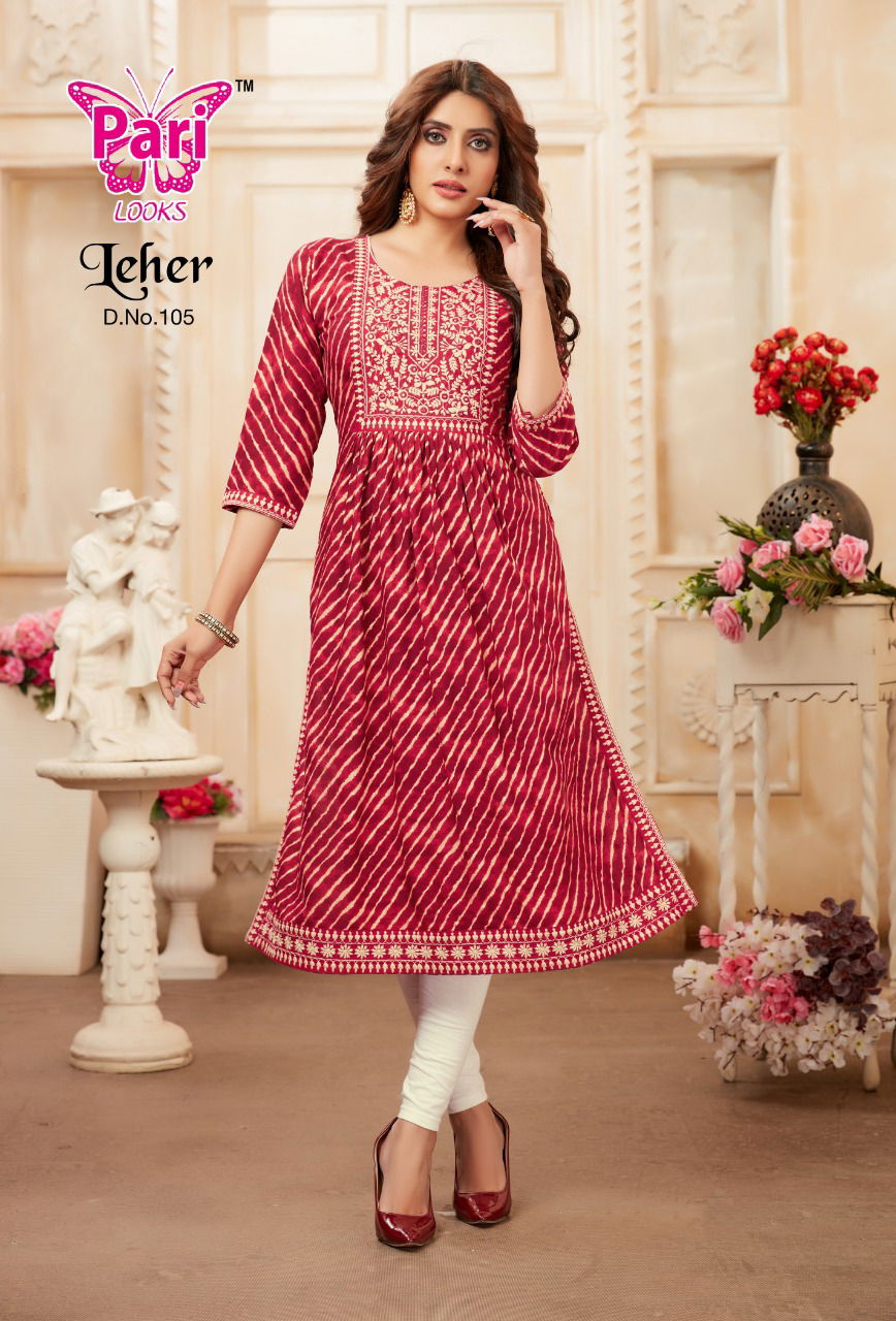 Pari Leher Heavy Festive Wear Wholesale Designer Kurtis